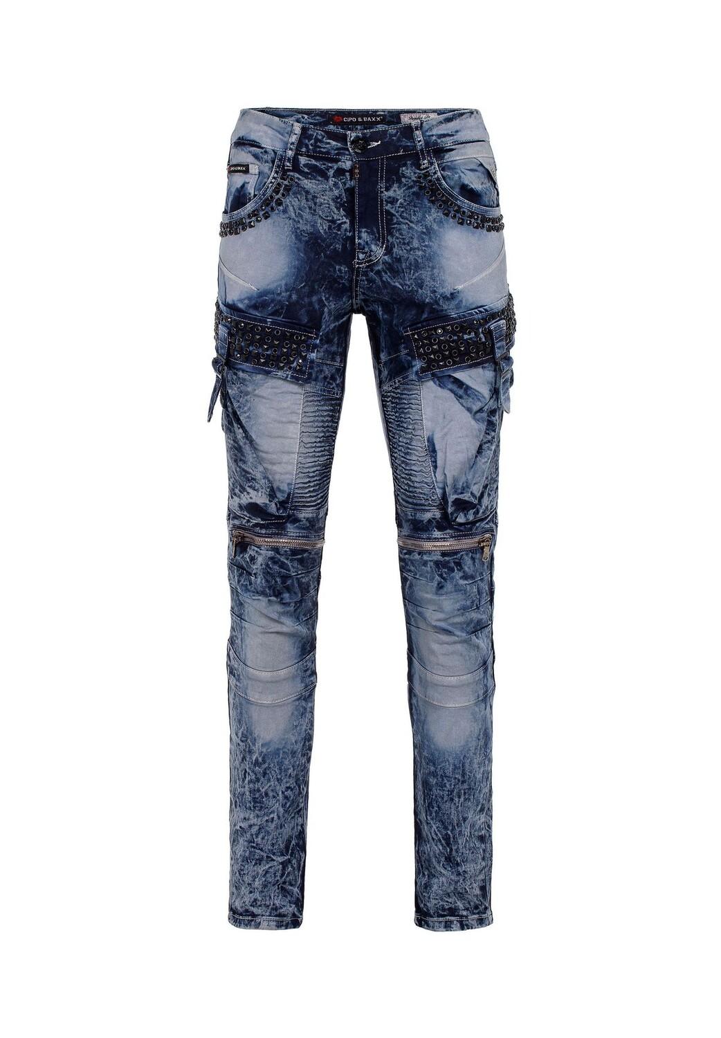 Брюки-карго стандартной посадки с карманами из драгоценных камней CIPO & BAXX, синий
Брюки-карго стандартной посадки с карманами из драгоценных камней CIPO & BAXX, синий