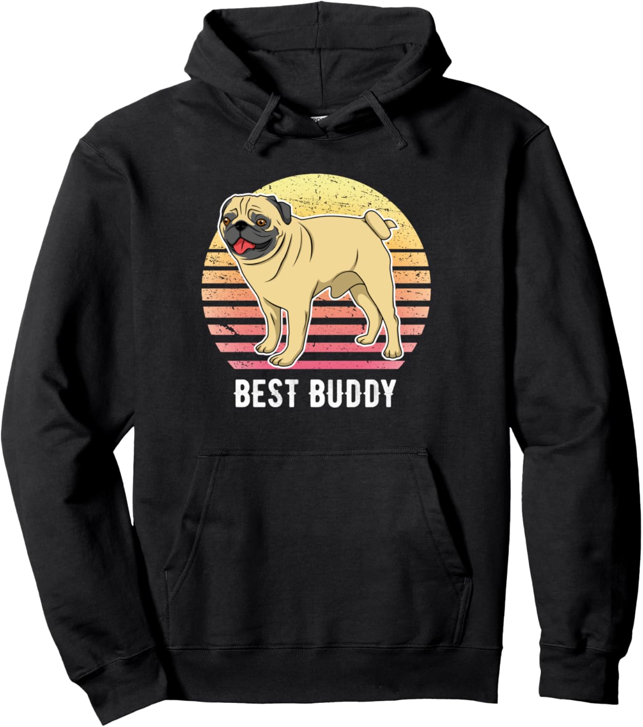 Худи «Закат с мопсом» 99 Gifts Pug Vintage, черный
Худи «Закат с мопсом» 99 Gifts Pug Vintage, черный
