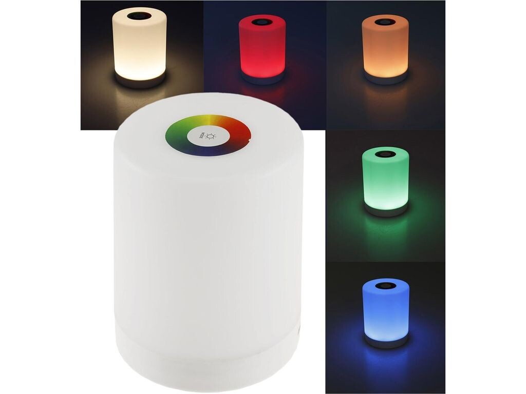 ChiliTec Светодиодная настольная лампа Touch RGB, переносная прикроватная лампа теплого белого цвета с аккумулятором. Цвет: регулировка RGB + функция изменения цвета. I, диммируемая, перезаряжаемая через USB. I 88x113 мм.
ChiliTec Светодиодная настольная лампа Touch RGB, переносная прикроватная лампа теплого белого цвета с аккумулятором. Цвет: регулировка RGB + функция изменения цвета. I, диммируемая, перезаряжаемая через USB. I 88x113 мм.