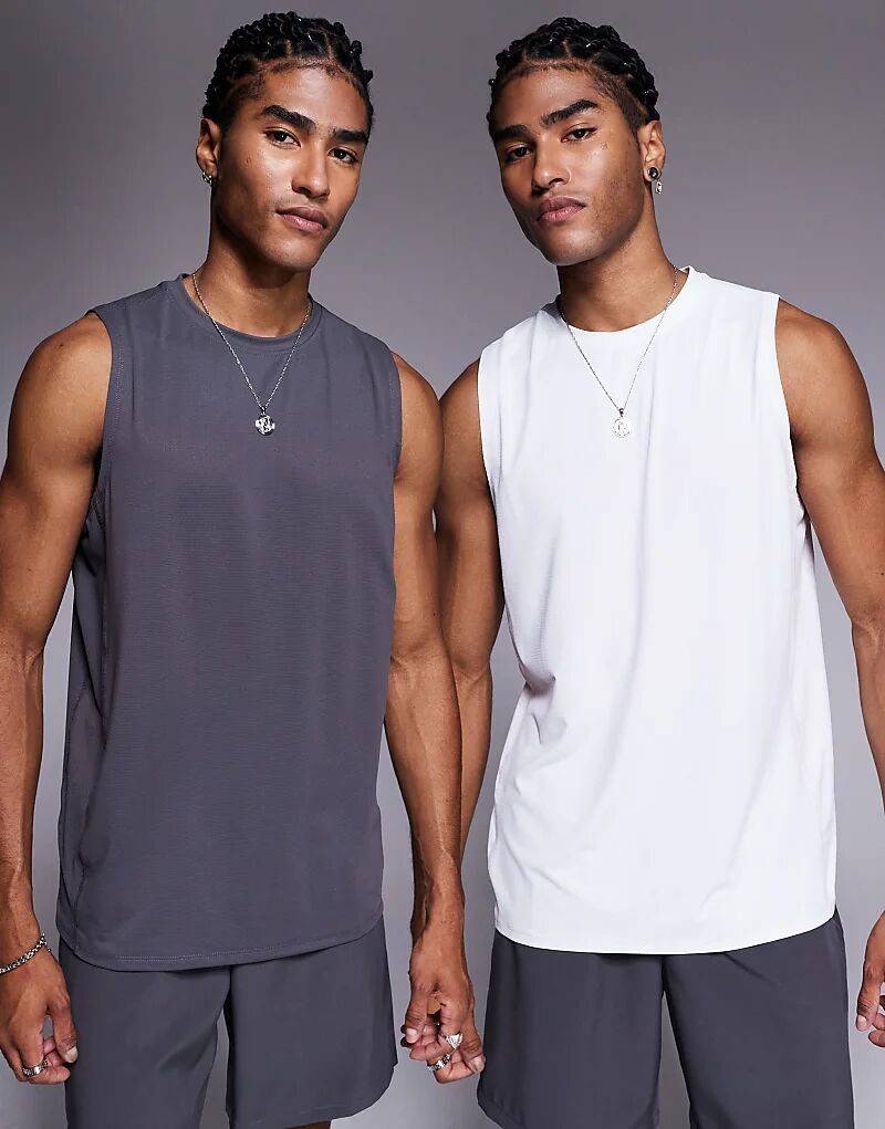 4505 Icon Быстросохнущий сетчатый тренировочный бак, набор из 2 шт., цвет графитовый и белый
4505 Icon Быстросохнущий сетчатый тренировочный бак, набор из 2 шт., цвет графитовый и белый