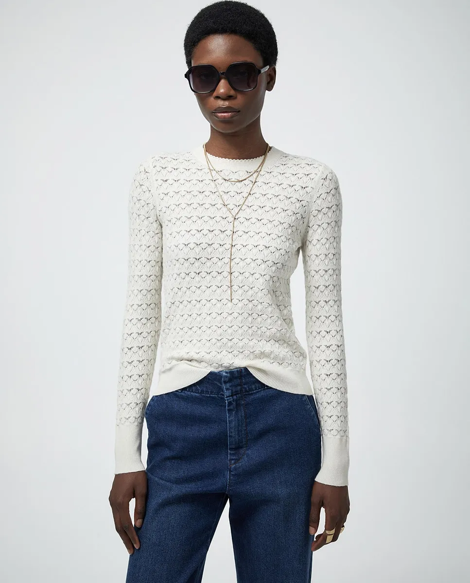 Джемпер ажурной вязки Sfera, светло-бежевый
Джемпер ажурной вязки Sfera, светло-бежевый