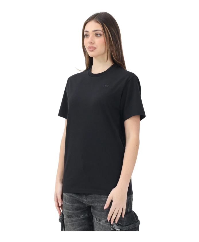 Черная футболка оверсайз с короткими рукавами Diesel, черный
Черная футболка оверсайз с короткими рукавами Diesel, черный