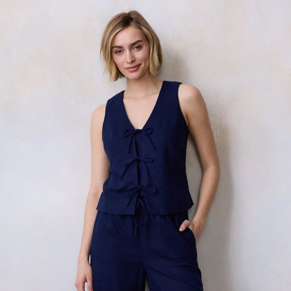 Женский жилет с завязкой спереди Lc Lauren Conrad, цвет seattle navy
Женский жилет с завязкой спереди Lc Lauren Conrad, цвет seattle navy