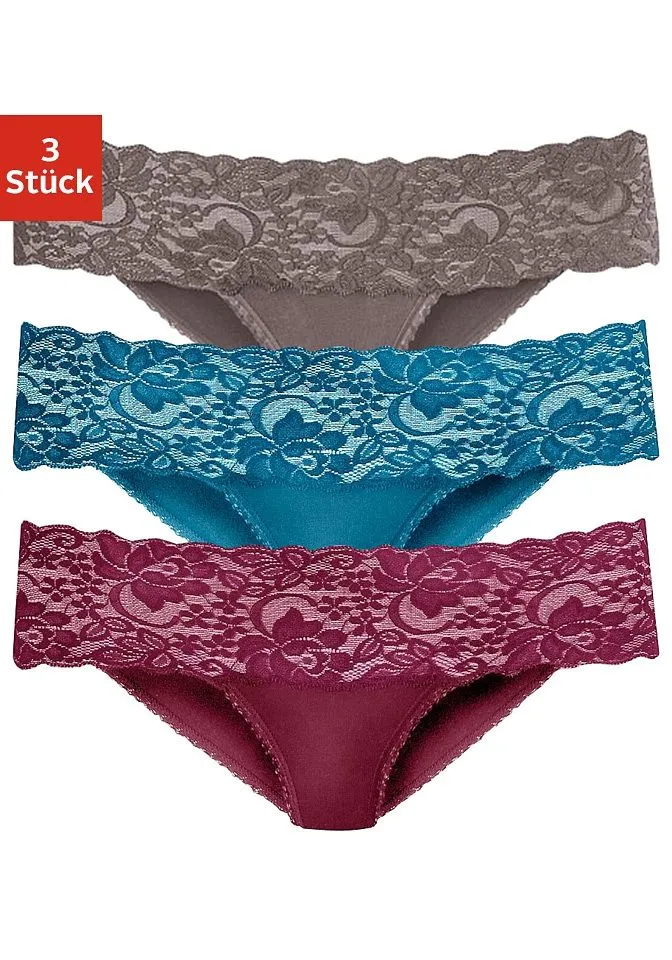 Трусики Vivance Brasil (3 шт.) из эластичного хлопка с цветочным кружевом, коричневый
Трусики Vivance Brasil (3 шт.) из эластичного хлопка с цветочным кружевом, коричневый