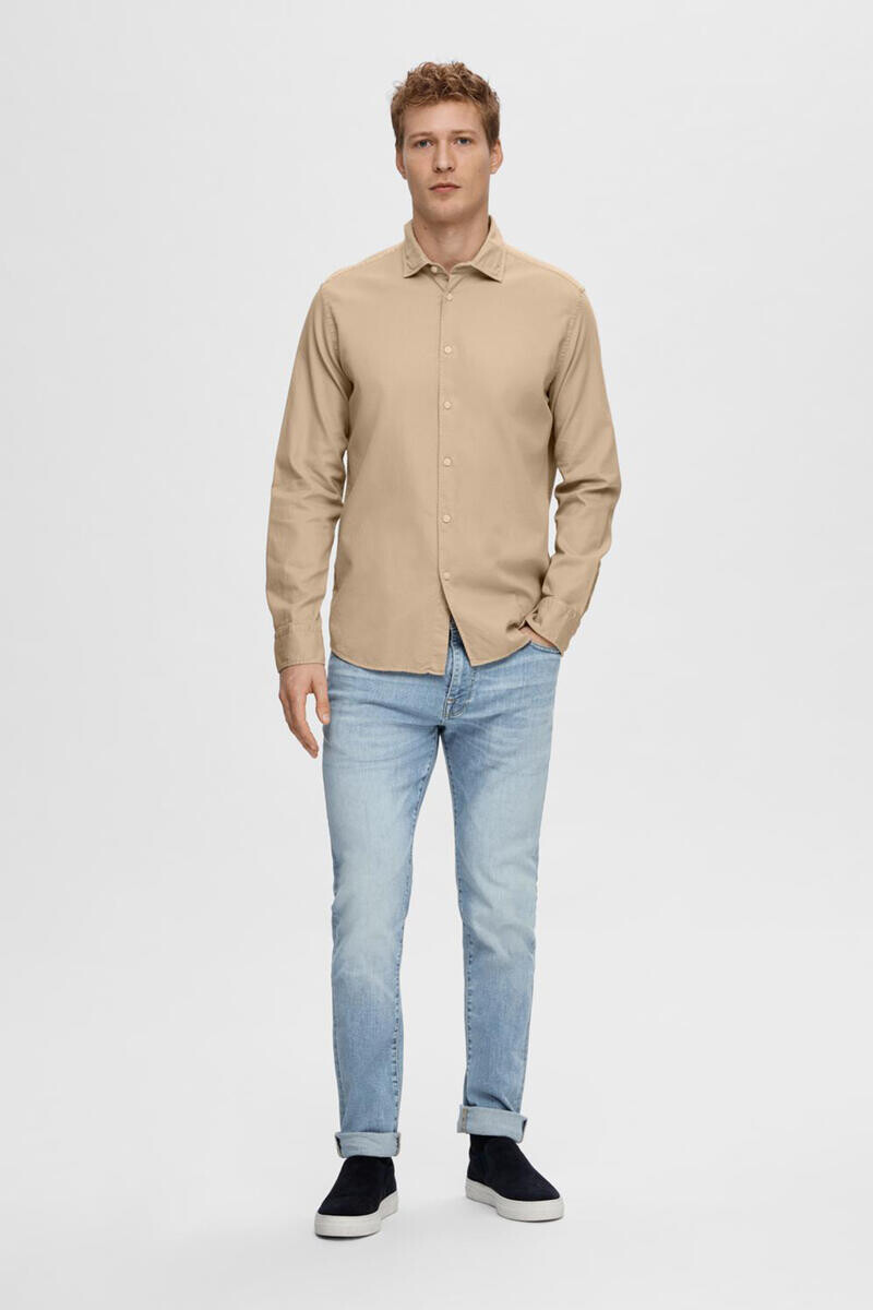 Рубашка с длинными рукавами из натурального хлопка. Selected, серый
Рубашка с длинными рукавами из натурального хлопка. Selected, серый