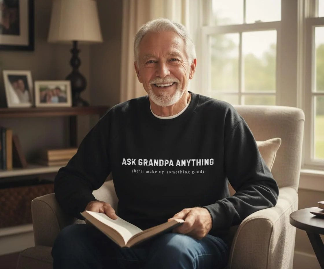 Толстовка с надписью "Спроси дедушку о чем угодно" Czbic
Толстовка с надписью "Спроси дедушку о чем угодно" Czbic