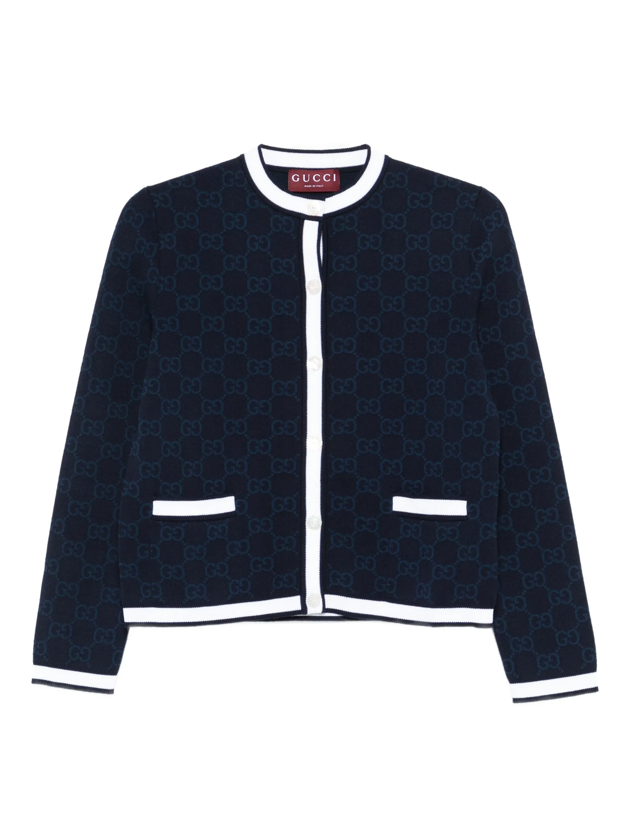 Кардиган с узором GG Gucci, синий
Кардиган с узором GG Gucci, синий