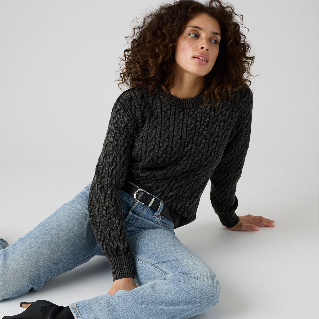 Пуловер Boyfriend Cable Crewneck Levi's, Pirate Black - Black
Пуловер Boyfriend Cable Crewneck Levi's, Pirate Black - Black