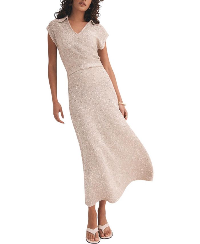 Женское платье миди с пайетками нейтрального цвета Mint Velvet, коричневый/бежевый
Женское платье миди с пайетками нейтрального цвета Mint Velvet, коричневый/бежевый