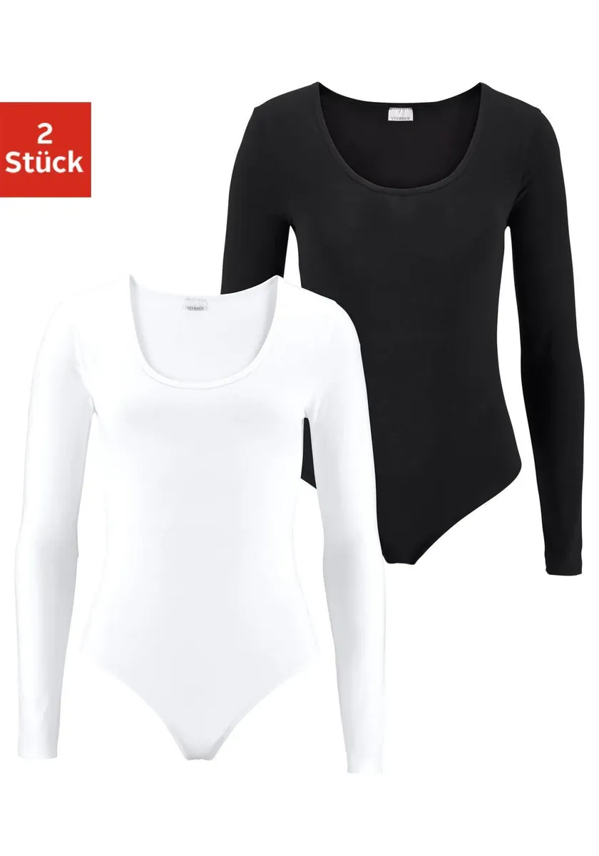 Боди Vivance с длинными рукавами, выполнено из качественного эластичного хлопка, черно-белый
Боди Vivance с длинными рукавами, выполнено из качественного эластичного хлопка, черно-белый