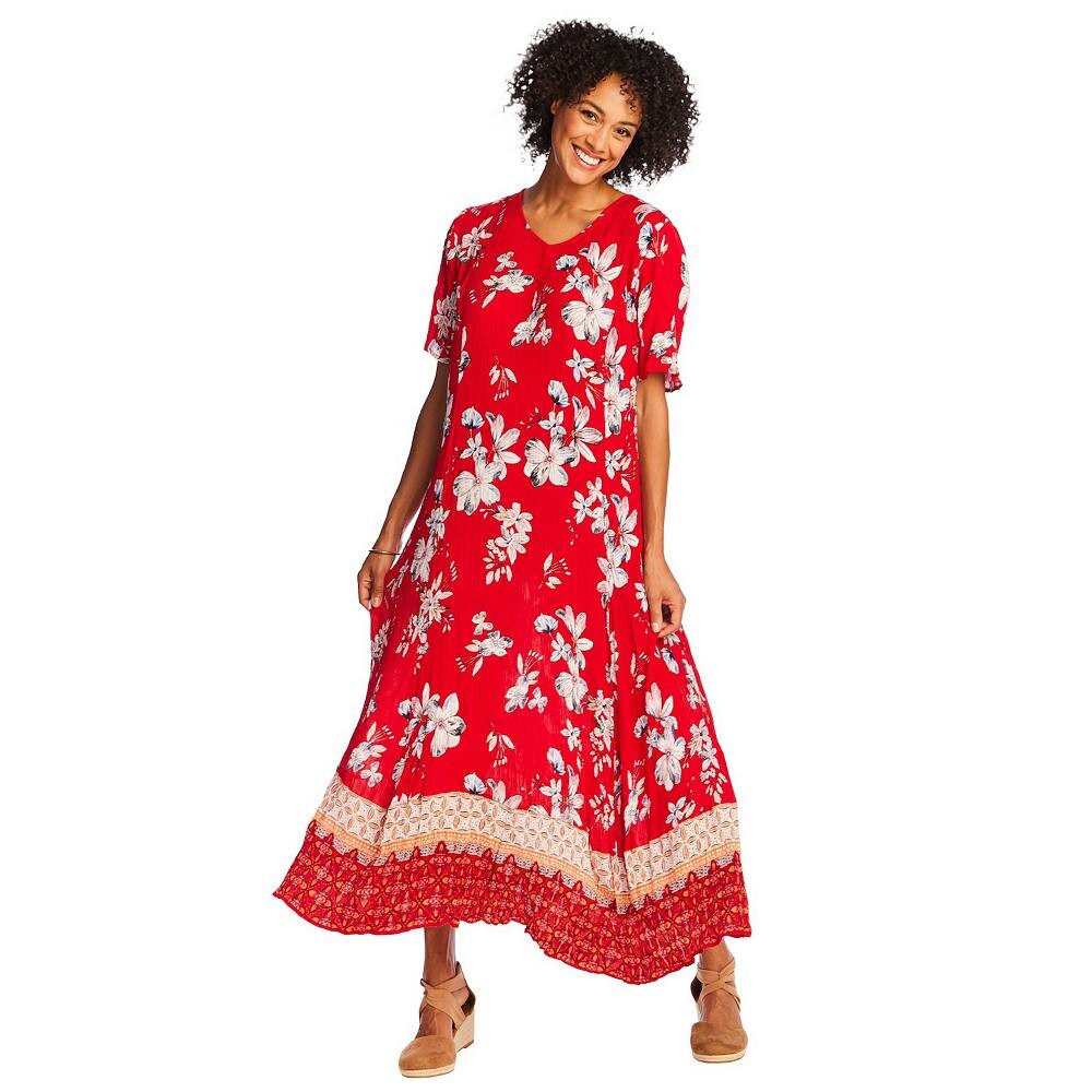 Женщина в женском мятом платье больших размеров с короткими рукавами Woman Within, цвет Vivid Red Bloom Flower
Женщина в женском мятом платье больших размеров с короткими рукавами Woman Within, цвет Vivid Red Bloom Flower