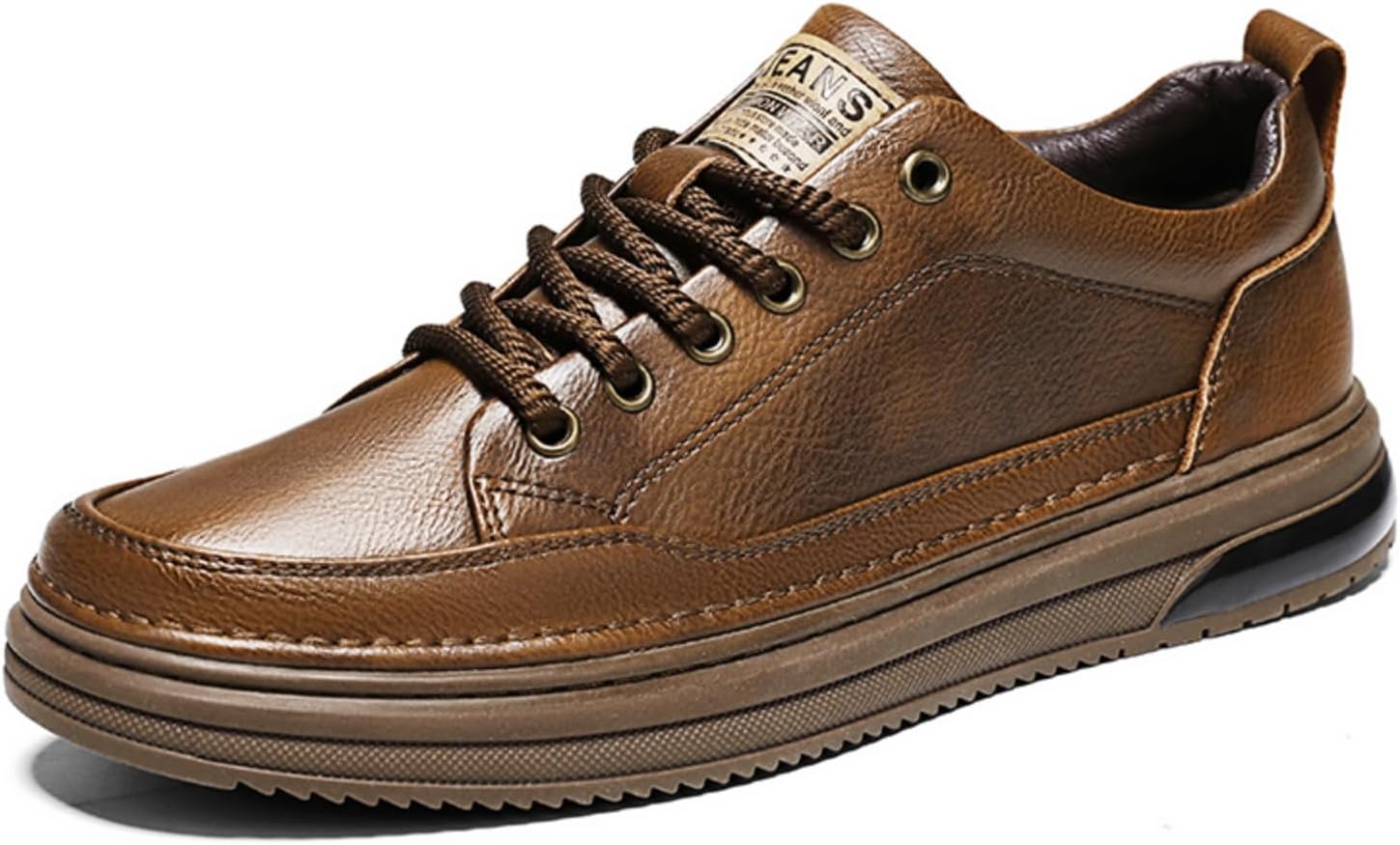 Мужские винтажные кожаные оксфорды с ручной прошивкой и шнуровкой, на платформе, модные низкие кроссовки с круглым носком, легкие, противоскользящие, для улицы, вождения и ежедневной носки Qwuieoin, коричневый
Мужские винтажные кожаные оксфорды с ручной прошивкой и шнуровкой, на платформе, модные низкие кроссовки с круглым носком, легкие, противоскользящие, для улицы, вождения и ежедневной носки Qwuieoin, коричневый