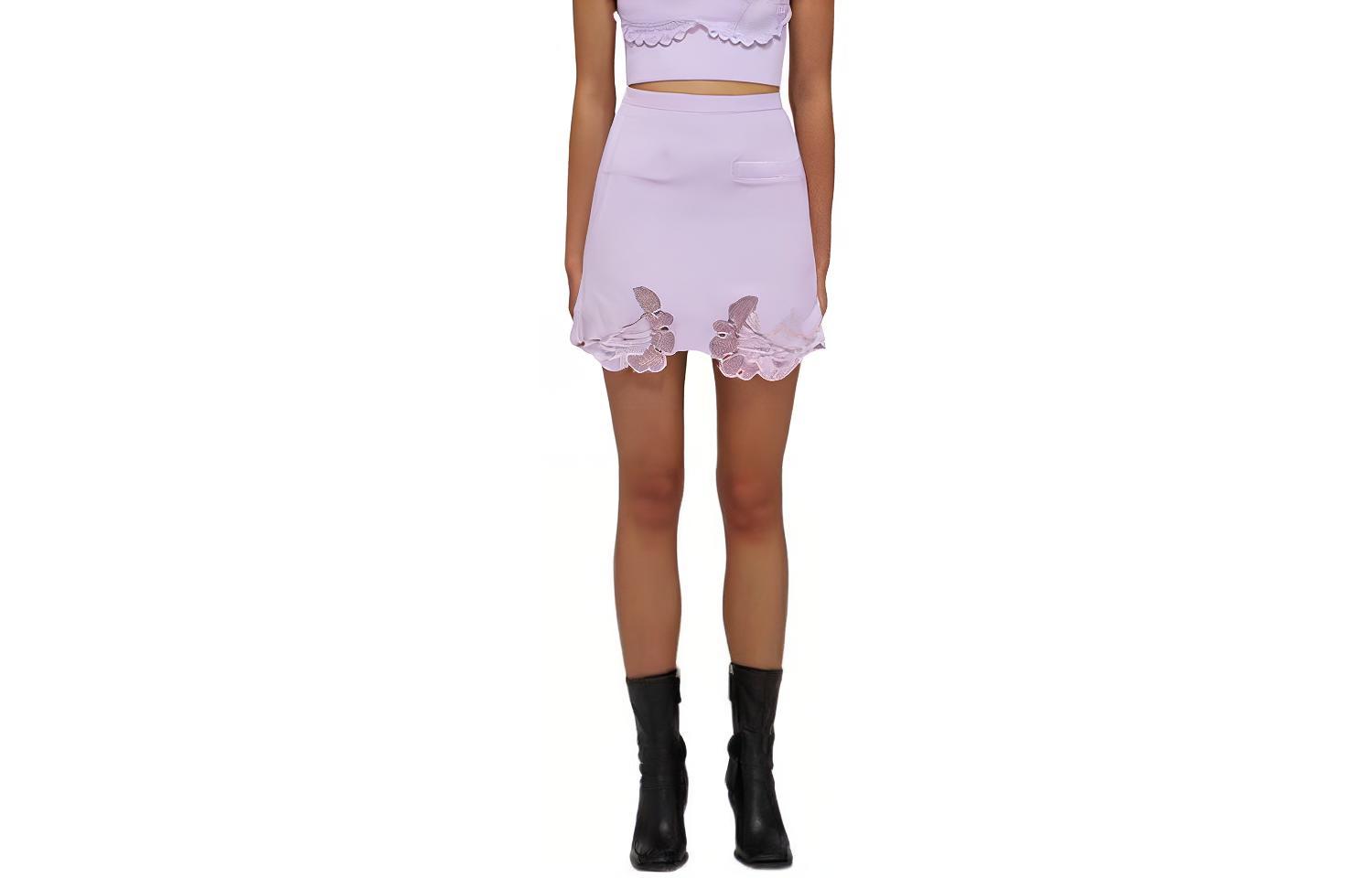 Self-Portrait Повседневная короткая юбка женская сиреневая
Self-Portrait Повседневная короткая юбка женская сиреневая