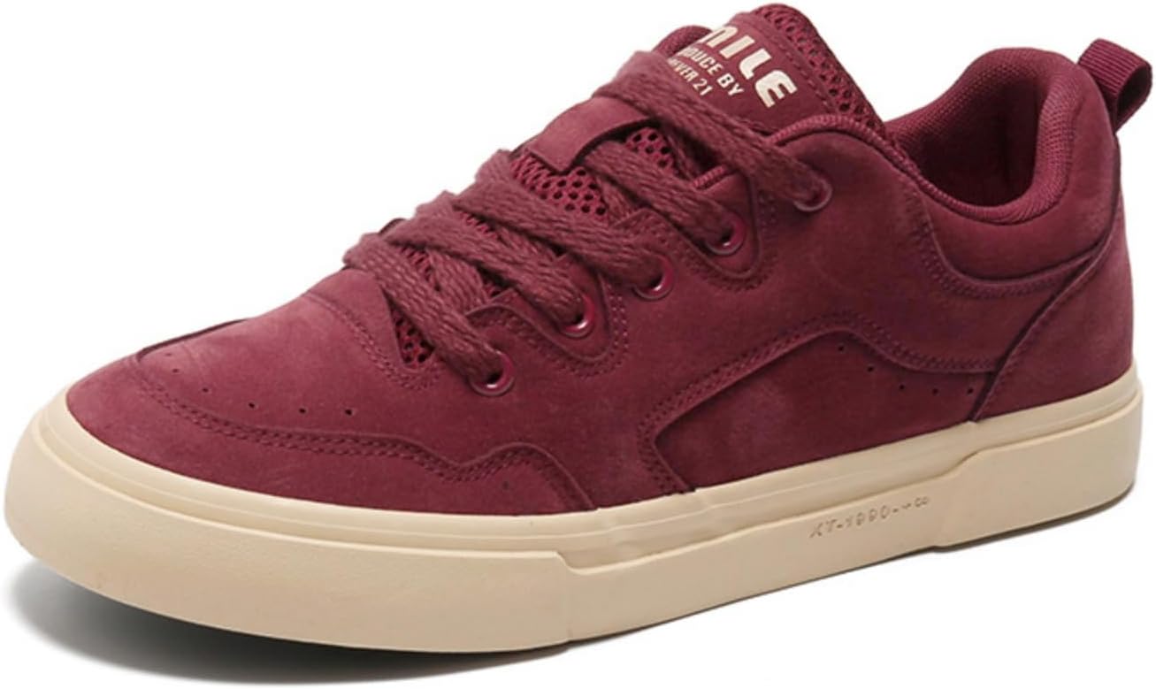 Мужские бордовые замшевые кроссовки, повседневные, в ретро-стиле с шнуровкой и удобной толстой подошвой, идеальные Aokisx
Мужские бордовые замшевые кроссовки, повседневные, в ретро-стиле с шнуровкой и удобной толстой подошвой, идеальные Aokisx