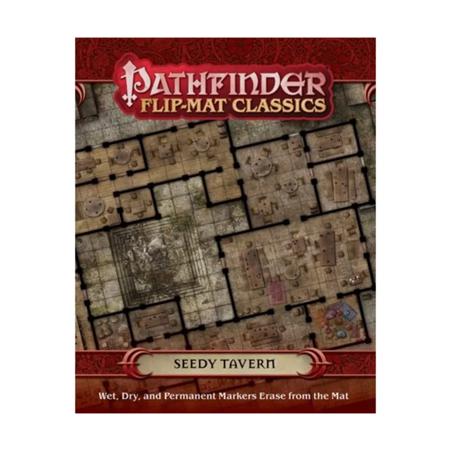 Флип-мат — Захудалая таверна (2-е издание), GameMastery - Flip-Mats - Building, City & Village Locales
Флип-мат — Захудалая таверна (2-е издание), GameMastery - Flip-Mats - Building, City & Village Locales