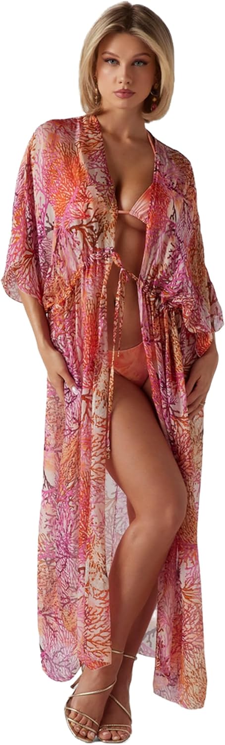 GUESS длинный кимоно из смеси шелка, Coral Pink Aop
GUESS длинный кимоно из смеси шелка, Coral Pink Aop