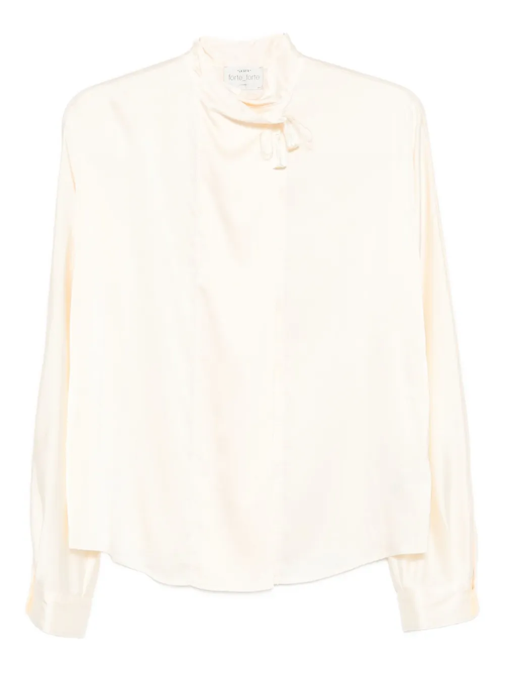 Блузка с высоким воротником Forte Forte, нейтральный 
Блузка с высоким воротником Forte Forte, нейтральный