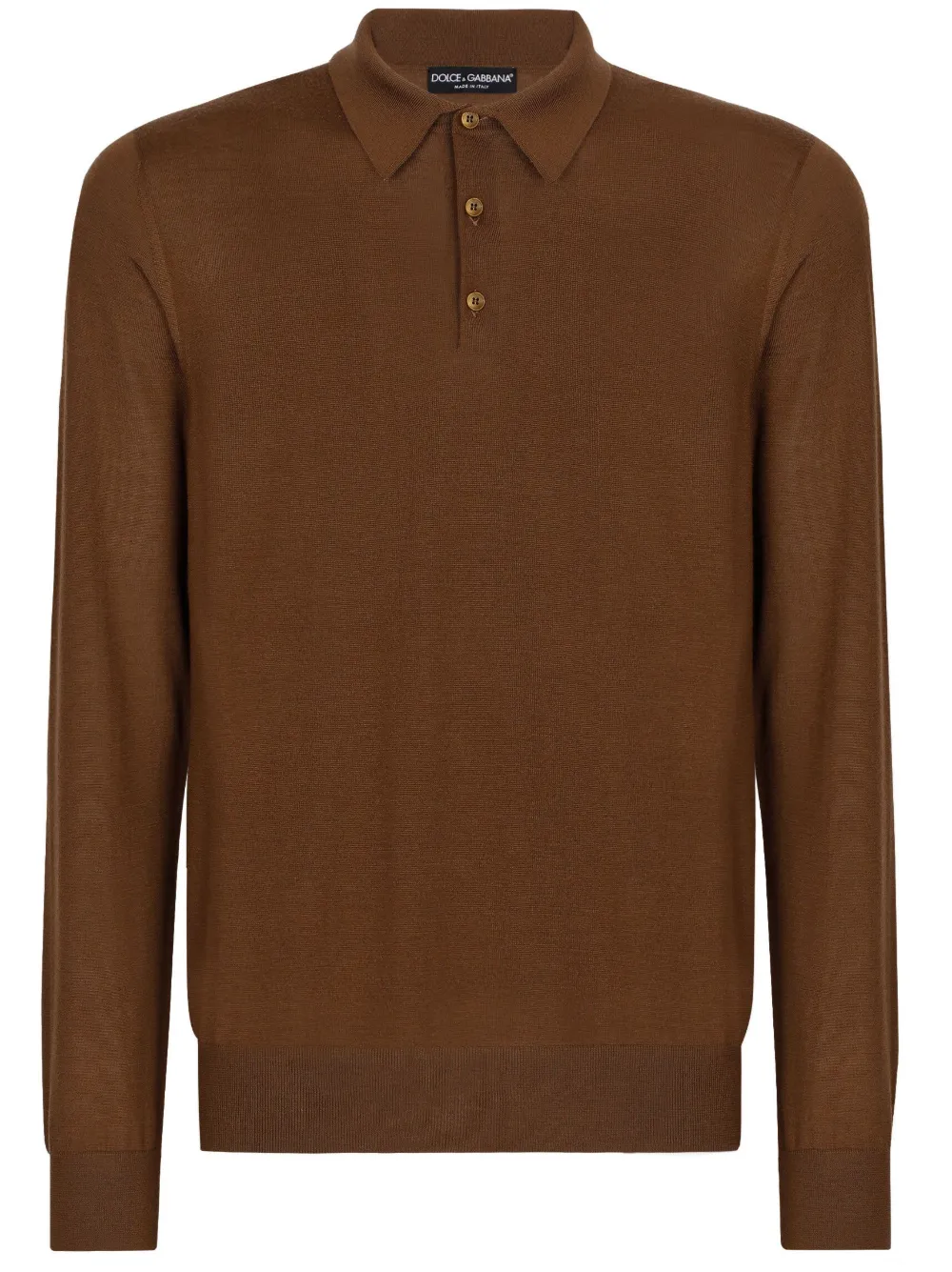 Кашемировый свитер с воротником поло DOLCE & GABBANA, коричневый
Кашемировый свитер с воротником поло DOLCE & GABBANA, коричневый