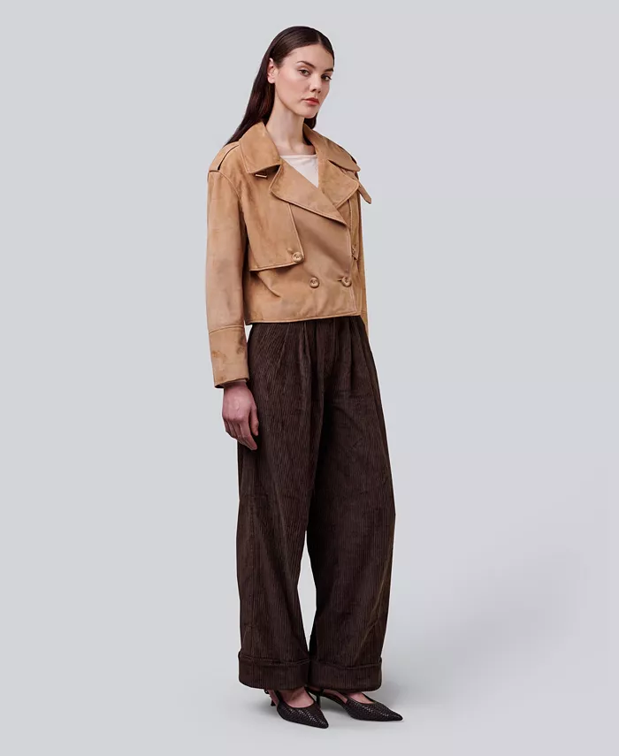 Женская замшевая укороченная куртка в стиле тренч Furniq UK, коричневый
Женская замшевая укороченная куртка в стиле тренч Furniq UK, коричневый