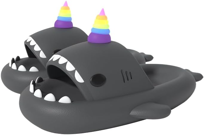 Тапочки Zureto Unicorn Shark с подсветкой, забавные тапочки-единорог и акула для женщин, летние, с толстой подошвой, материал EVA, для пар, черный
Тапочки Zureto Unicorn Shark с подсветкой, забавные тапочки-единорог и акула для женщин, летние, с толстой подошвой, материал EVA, для пар, черный