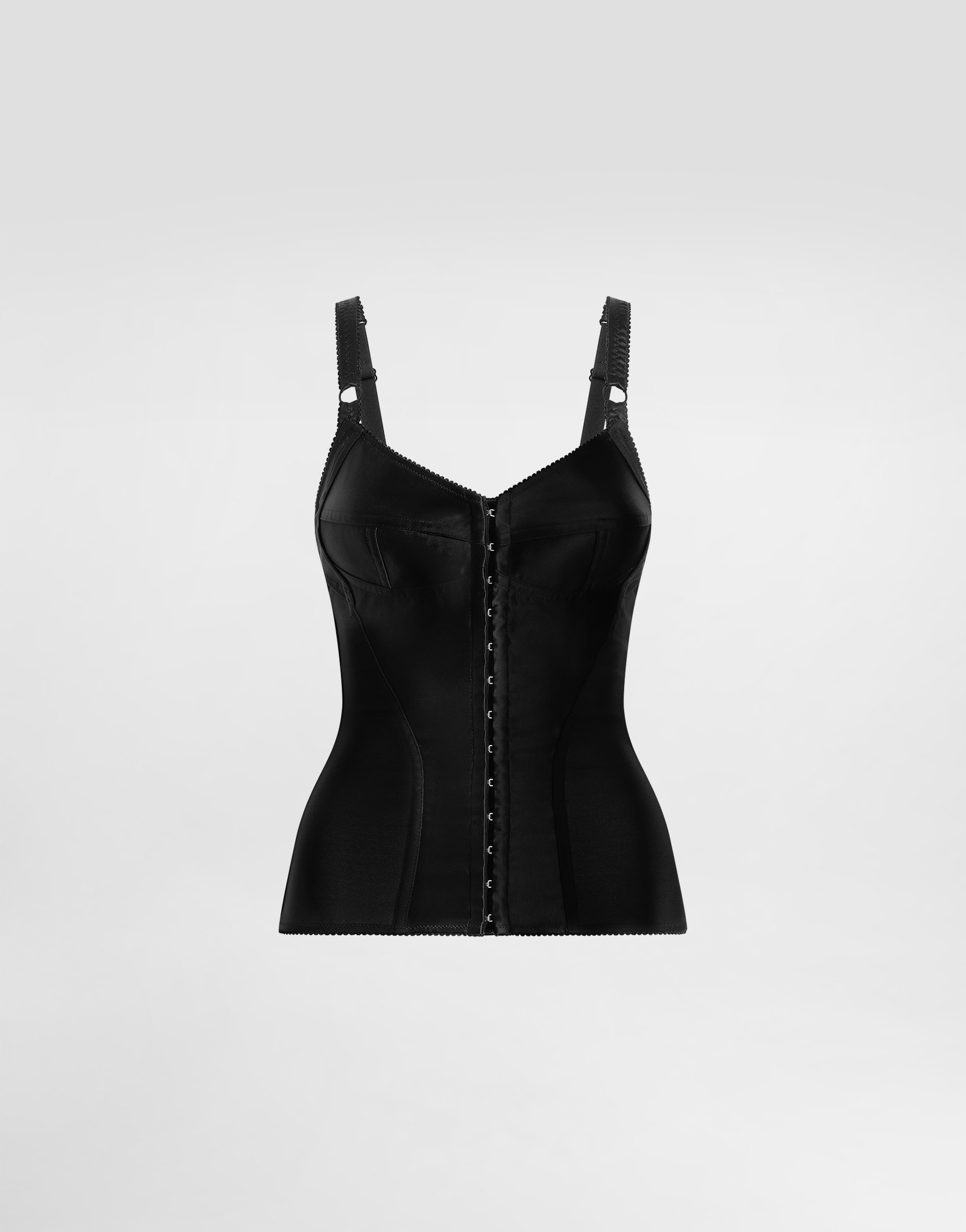 Эластичный атласный бюстье-топ Dolce & Gabbana, черный
Эластичный атласный бюстье-топ Dolce & Gabbana, черный