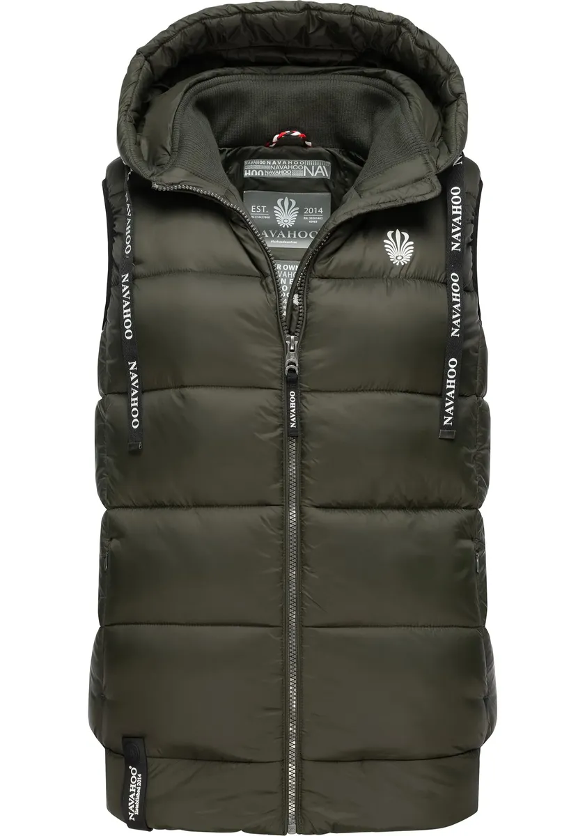 Стеганый жилет Navahoo "Kassidy", стильный женский жилет без рукавов с капюшоном, зеленый
Стеганый жилет Navahoo "Kassidy", стильный женский жилет без рукавов с капюшоном, зеленый