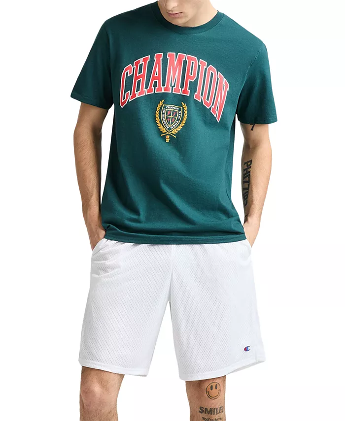 Мужская классическая футболка стандартного кроя с логотипом Champion, зеленый
Мужская классическая футболка стандартного кроя с логотипом Champion, зеленый
