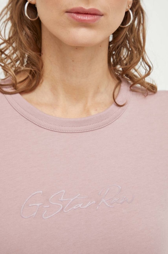 Хлопковая футболка G-Star, розовый
Хлопковая футболка G-Star, розовый