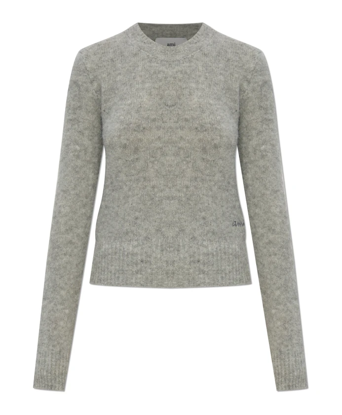 Пуловер с круглым вырезом Ami Paris, серый
Пуловер с круглым вырезом Ami Paris, серый