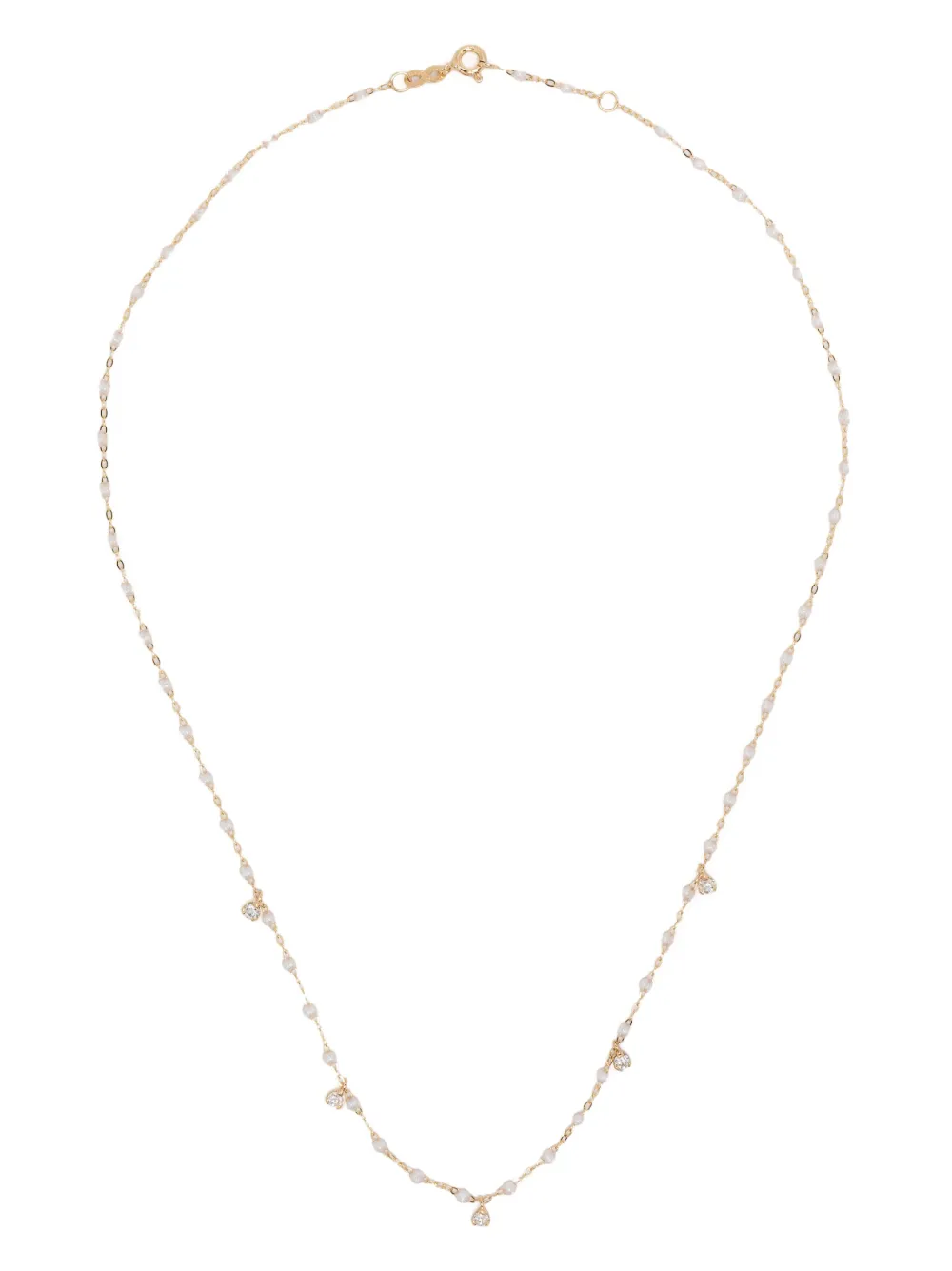 Колье из желтого золота с бриллиантами и опалом Gigi Clozeau, белый 
Колье из желтого золота с бриллиантами и опалом Gigi Clozeau, белый