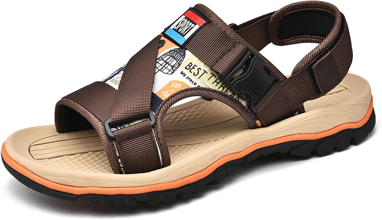 Мужские походные сандалии GOSPT с открытым носком для спорта на улице и пляжа, темно-коричневый
Мужские походные сандалии GOSPT с открытым носком для спорта на улице и пляжа, темно-коричневый