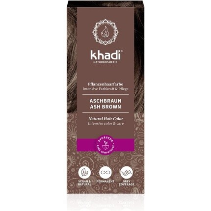Пепельно-коричневая растительная краска для волос, 100% натуральная и веганская, 100 г, Khadi
Пепельно-коричневая растительная краска для волос, 100% натуральная и веганская, 100 г, Khadi