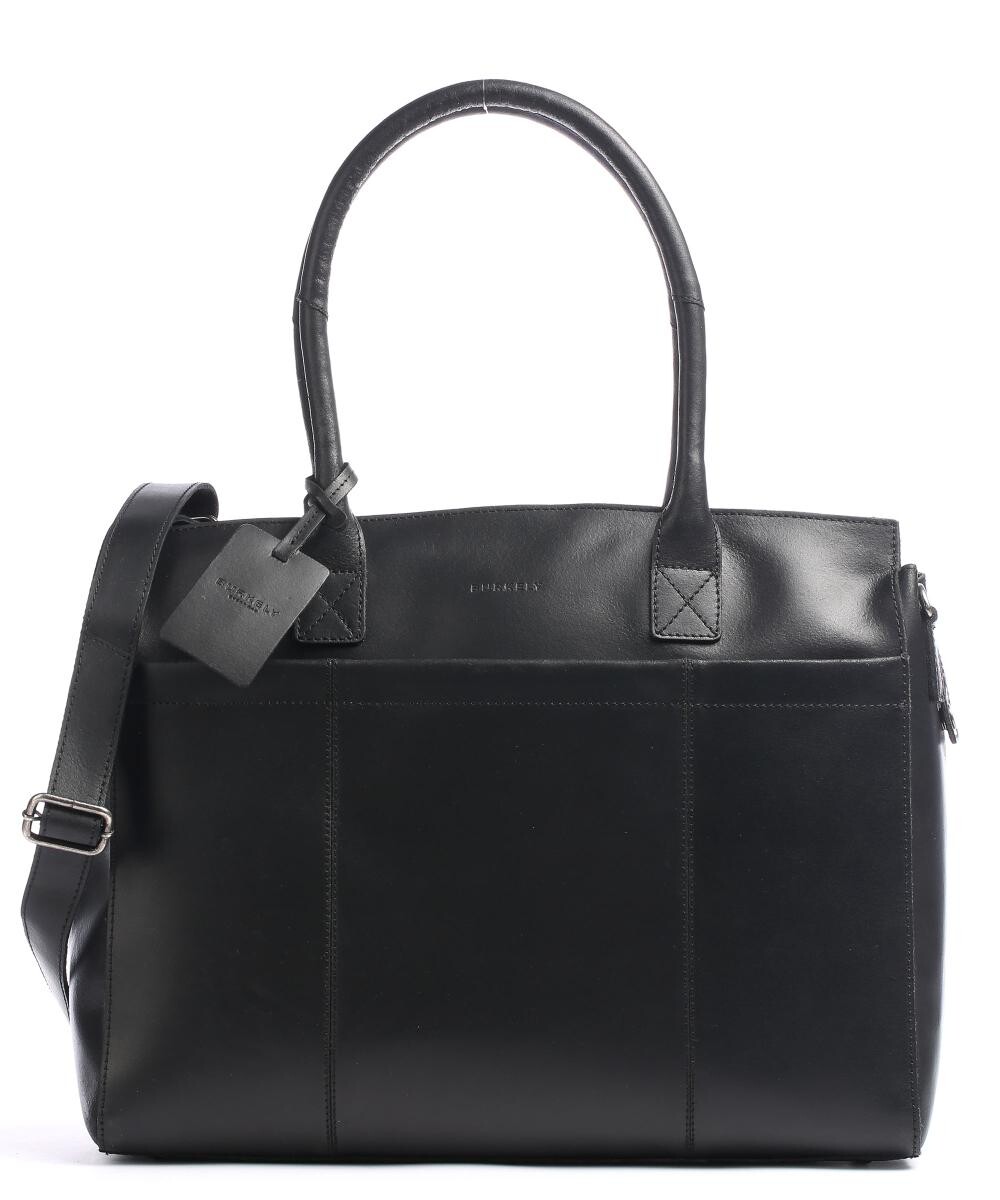 Винтажный портфель Doris 16 дюймов из гладкой воловьей кожи Burkely, черный 
Винтажный портфель Doris 16 дюймов из гладкой воловьей кожи Burkely, черный