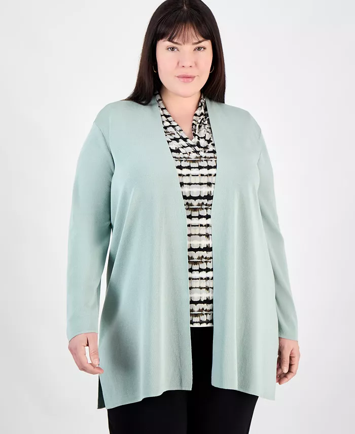 Кардиган с открытой полочкой больших размеров Napa Anne Klein, зеленый
Кардиган с открытой полочкой больших размеров Napa Anne Klein, зеленый