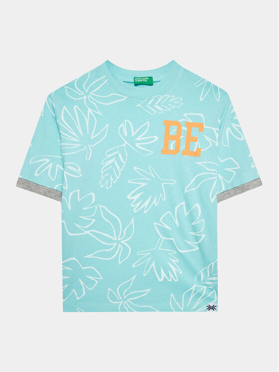 Футболка стандартного кроя United Colors Of Benetton, синий 
Футболка стандартного кроя United Colors Of Benetton, синий