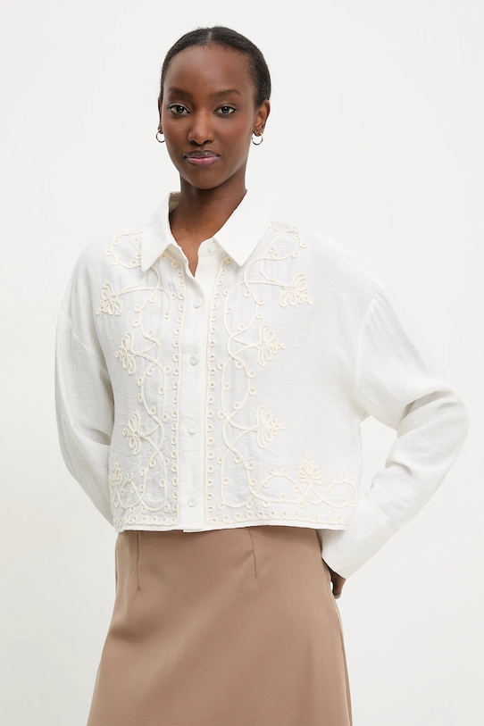 Рубашка с льном Answear.Lab, бежевый
Рубашка с льном Answear.Lab, бежевый