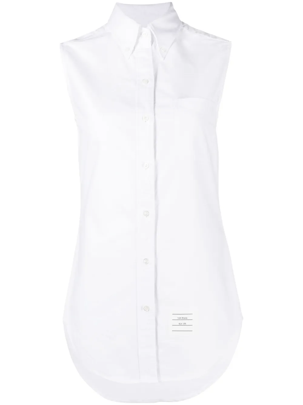 Рубашка без рукавов с заостренным воротником THOM BROWNE, белый
Рубашка без рукавов с заостренным воротником THOM BROWNE, белый