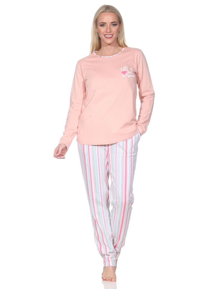 NORMANN Пижама с длинными рукавами в полоску, большие размеры 125 201 90 667, абрикосовый цвет
NORMANN Пижама с длинными рукавами в полоску, большие размеры 125 201 90 667, абрикосовый цвет