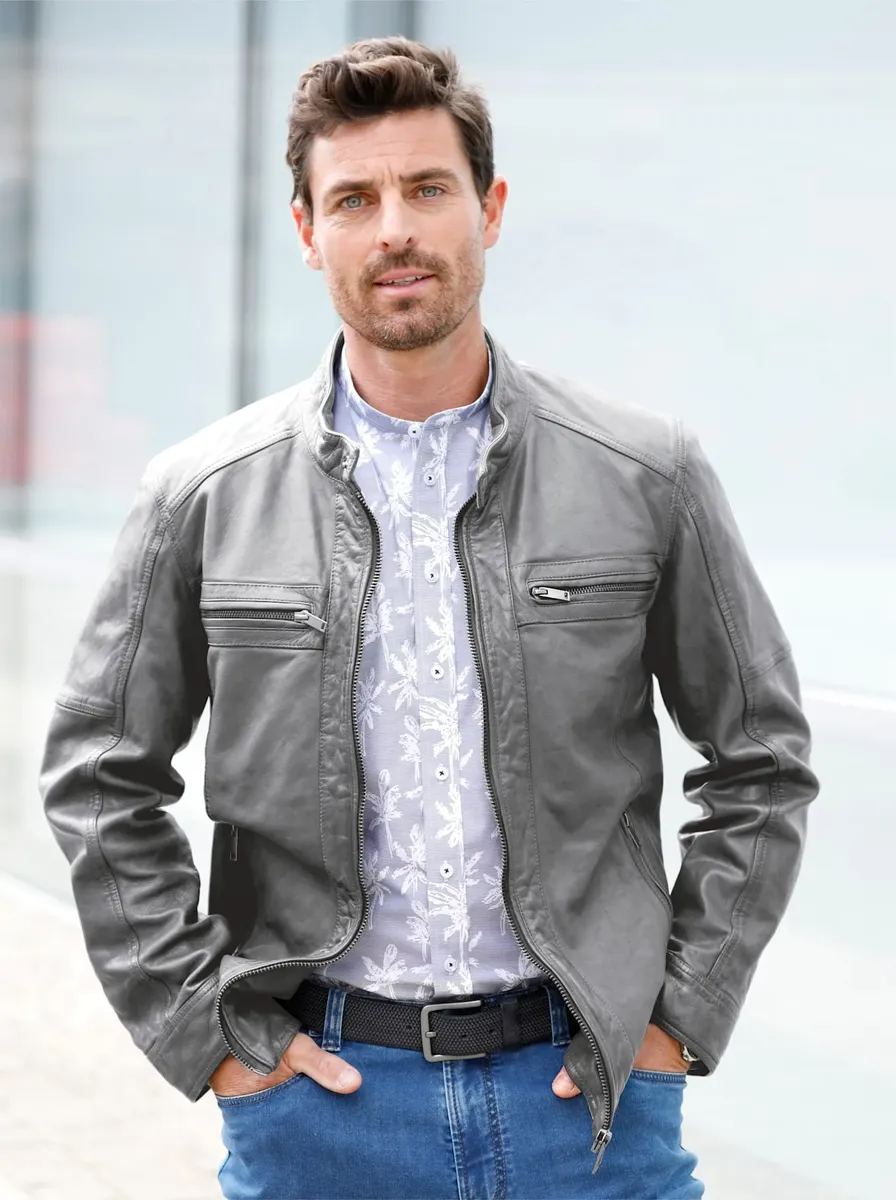 Кожаная куртка Marco Donati, без капюшона, серый
Кожаная куртка Marco Donati, без капюшона, серый