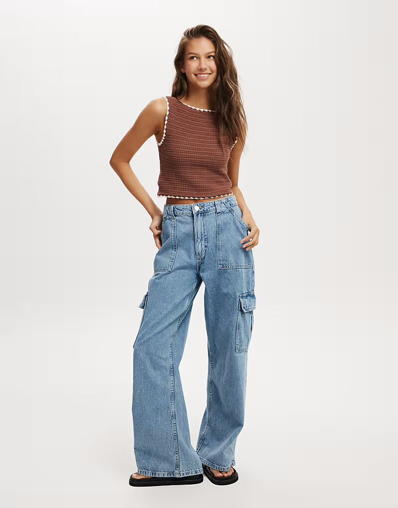 Cotton:On свободные джинсы-карго цвета «чистая вода»
Cotton:On свободные джинсы-карго цвета «чистая вода»