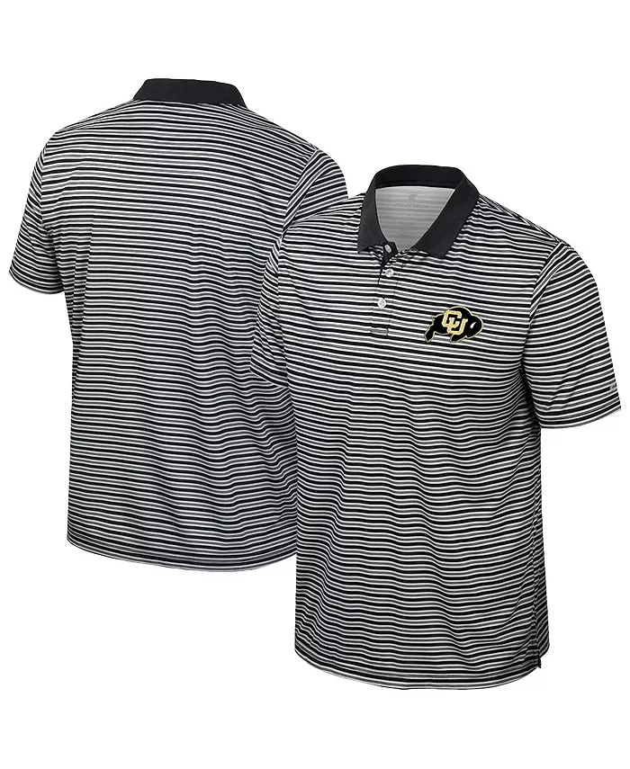 Мужская полосатая поло Colorado Buffaloes черного цвета Colosseum
Мужская полосатая поло Colorado Buffaloes черного цвета Colosseum