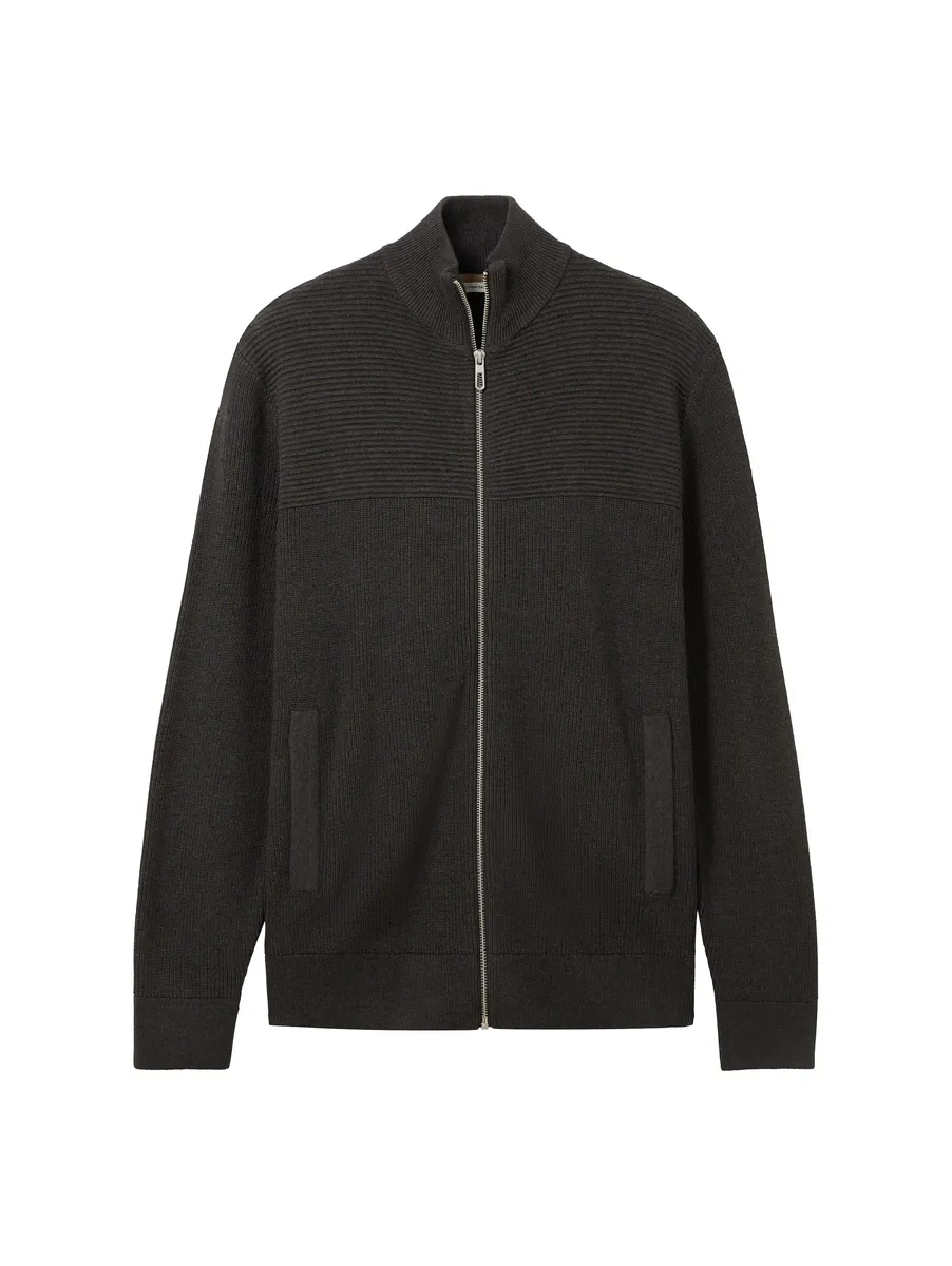 Кардиган TOM TAILOR со структурированной вставкой, черный
Кардиган TOM TAILOR со структурированной вставкой, черный