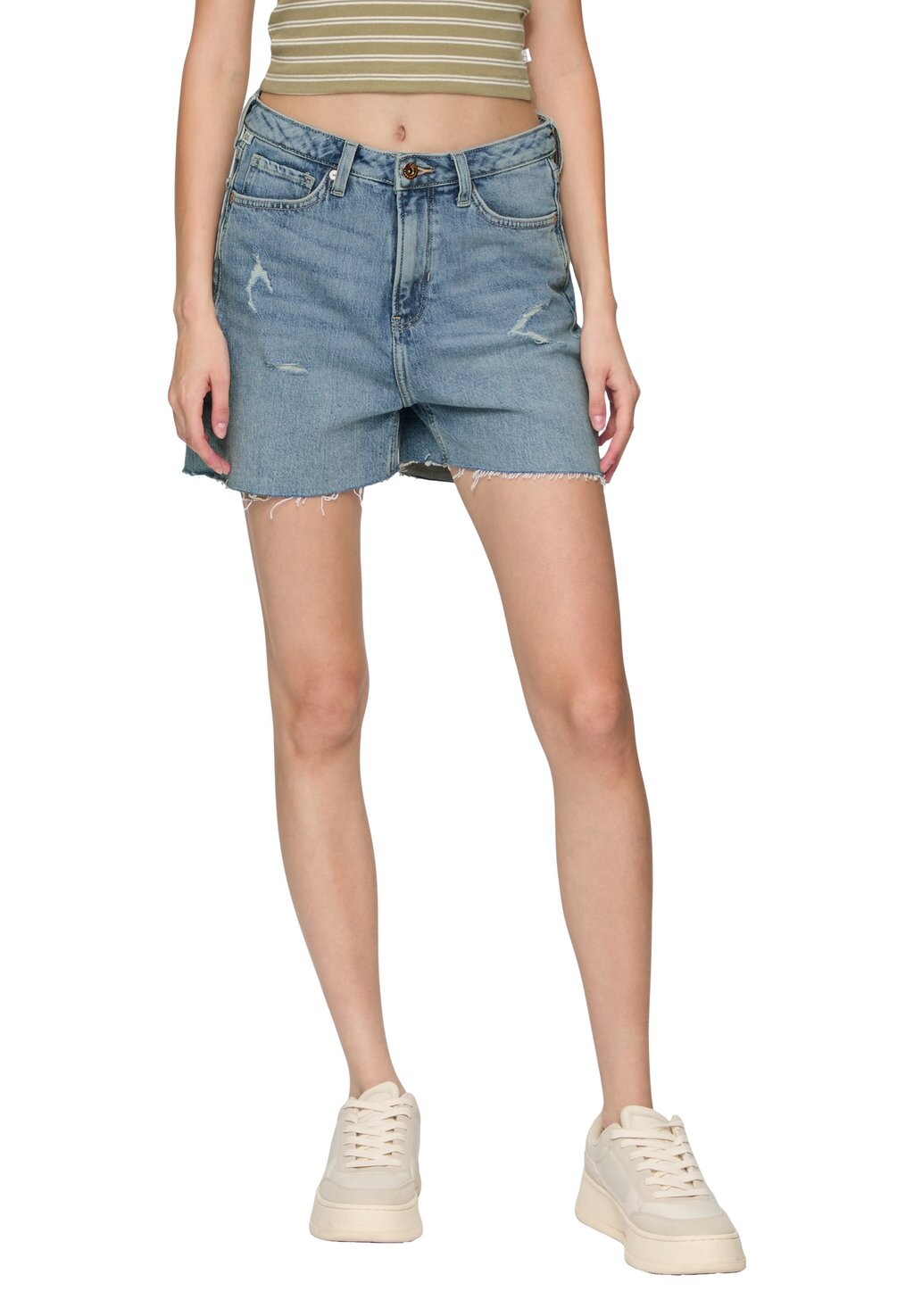 Джинсовые шорты MOM FIT HIGH RISE MIT WASCHUNG QS, цвет Stone Blue Denim
Джинсовые шорты MOM FIT HIGH RISE MIT WASCHUNG QS, цвет Stone Blue Denim