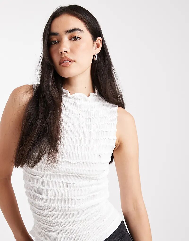 Текстурированный топ без рукавов Pieces белого цвета
Текстурированный топ без рукавов Pieces белого цвета