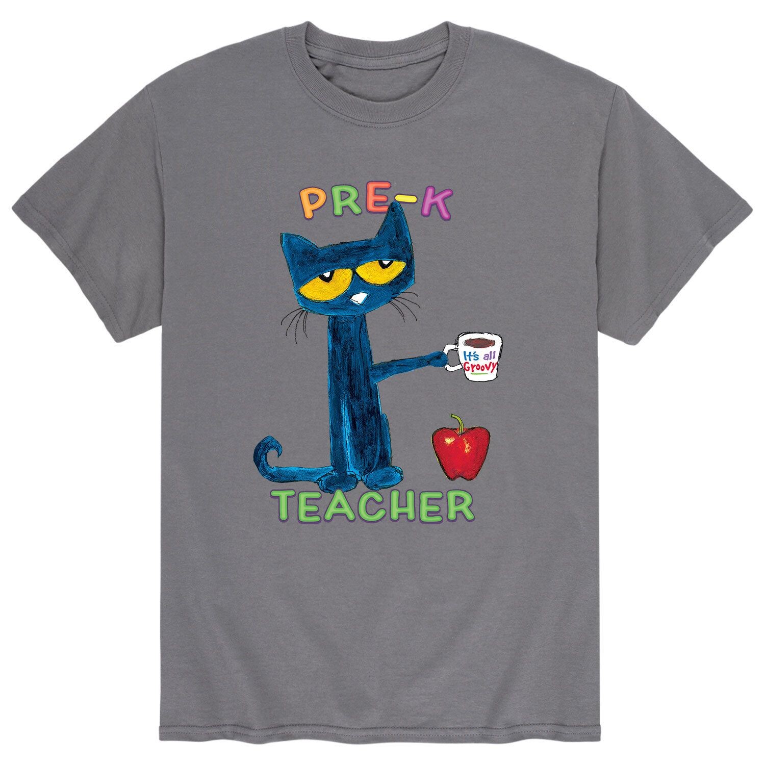 Мужская футболка Pete The Cat для учителей Pre K Licensed Character 
Мужская футболка Pete The Cat для учителей Pre K Licensed Character