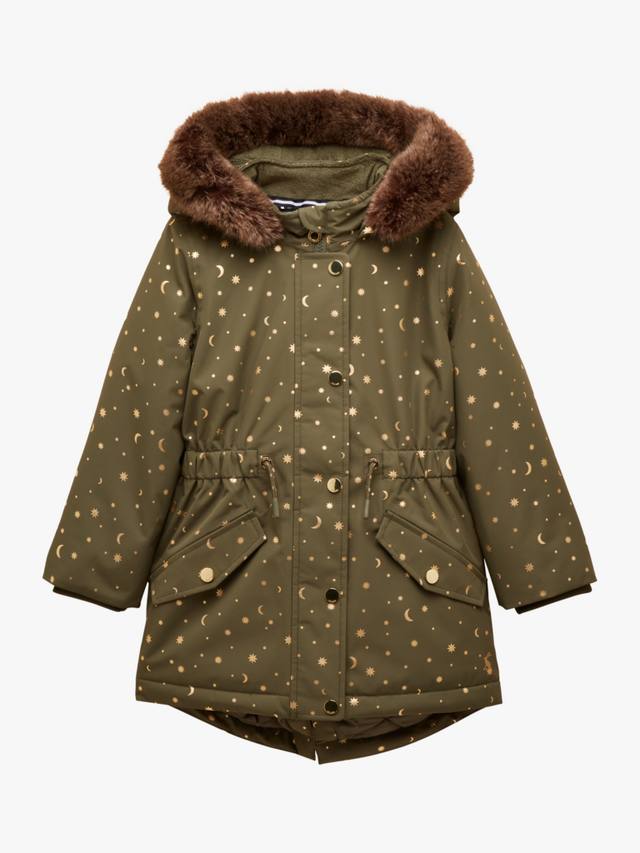Детская куртка с капюшоном из искусственного меха и звездным принтом waterproof Joules, Khaki
Детская куртка с капюшоном из искусственного меха и звездным принтом waterproof Joules, Khaki