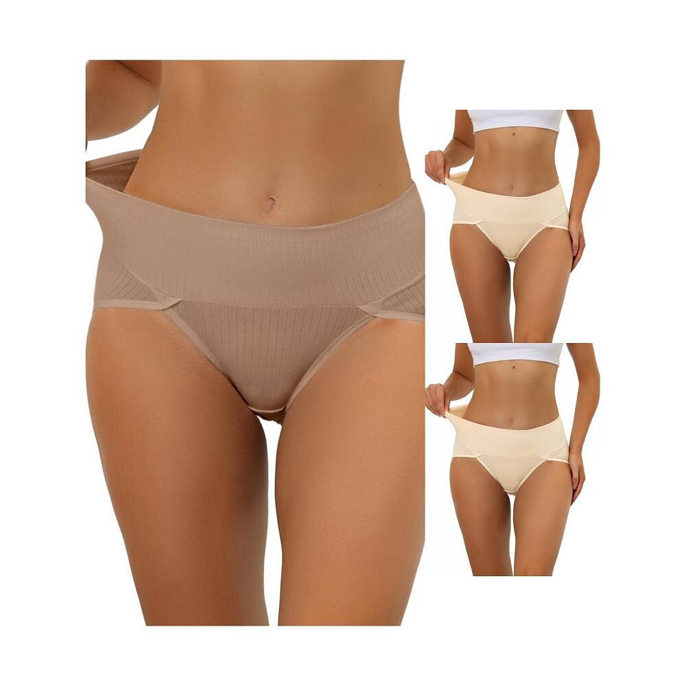 3 упаковки женского нижнего белья в рубчик с завышенной талией и контролем живота, доступны в размерах больших размеров ALLEGRA K, цвет Beige Camel
3 упаковки женского нижнего белья в рубчик с завышенной талией и контролем живота, доступны в размерах больших размеров ALLEGRA K, цвет Beige Camel