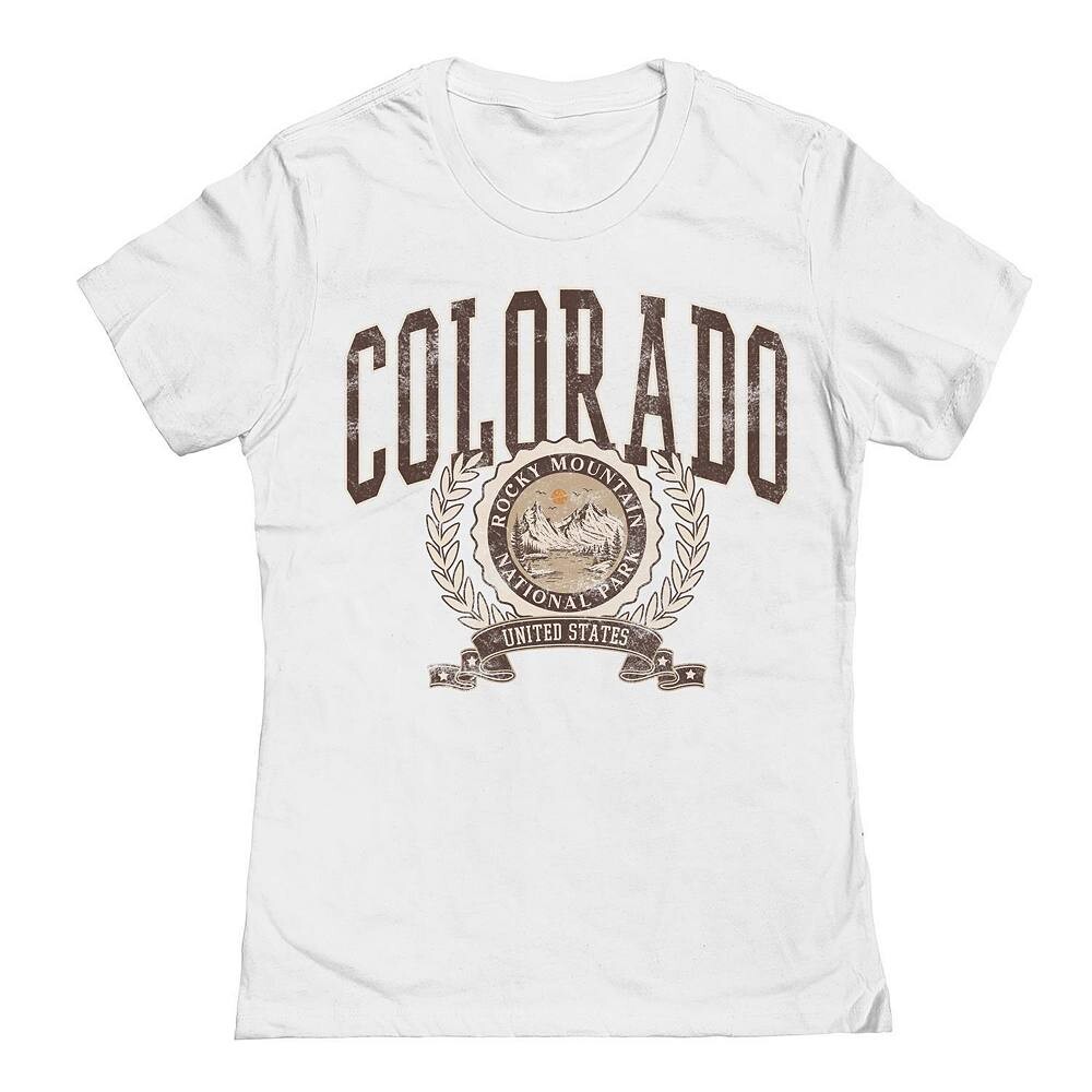 Юниорская/женская футболка с рисунком Colorado Crest, белый 
Юниорская/женская футболка с рисунком Colorado Crest, белый