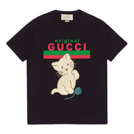 Футболка cat alphabet cartoon round neck pullover short sleeve black Gucci, черный
Футболка cat alphabet cartoon round neck pullover short sleeve black Gucci, черный
