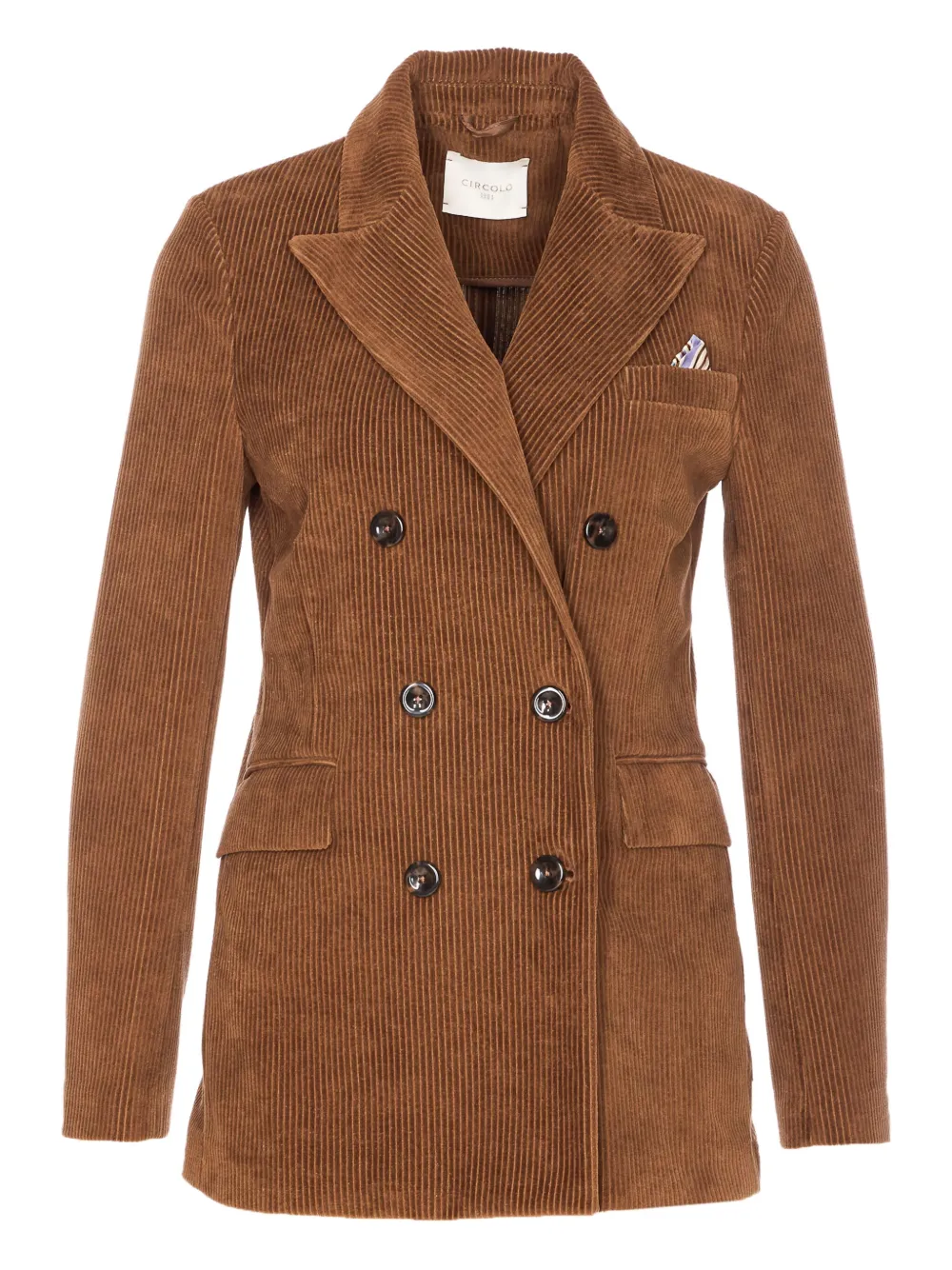 Вельветовый двубортный пиджак Circolo 1901, коричневый
Вельветовый двубортный пиджак Circolo 1901, коричневый